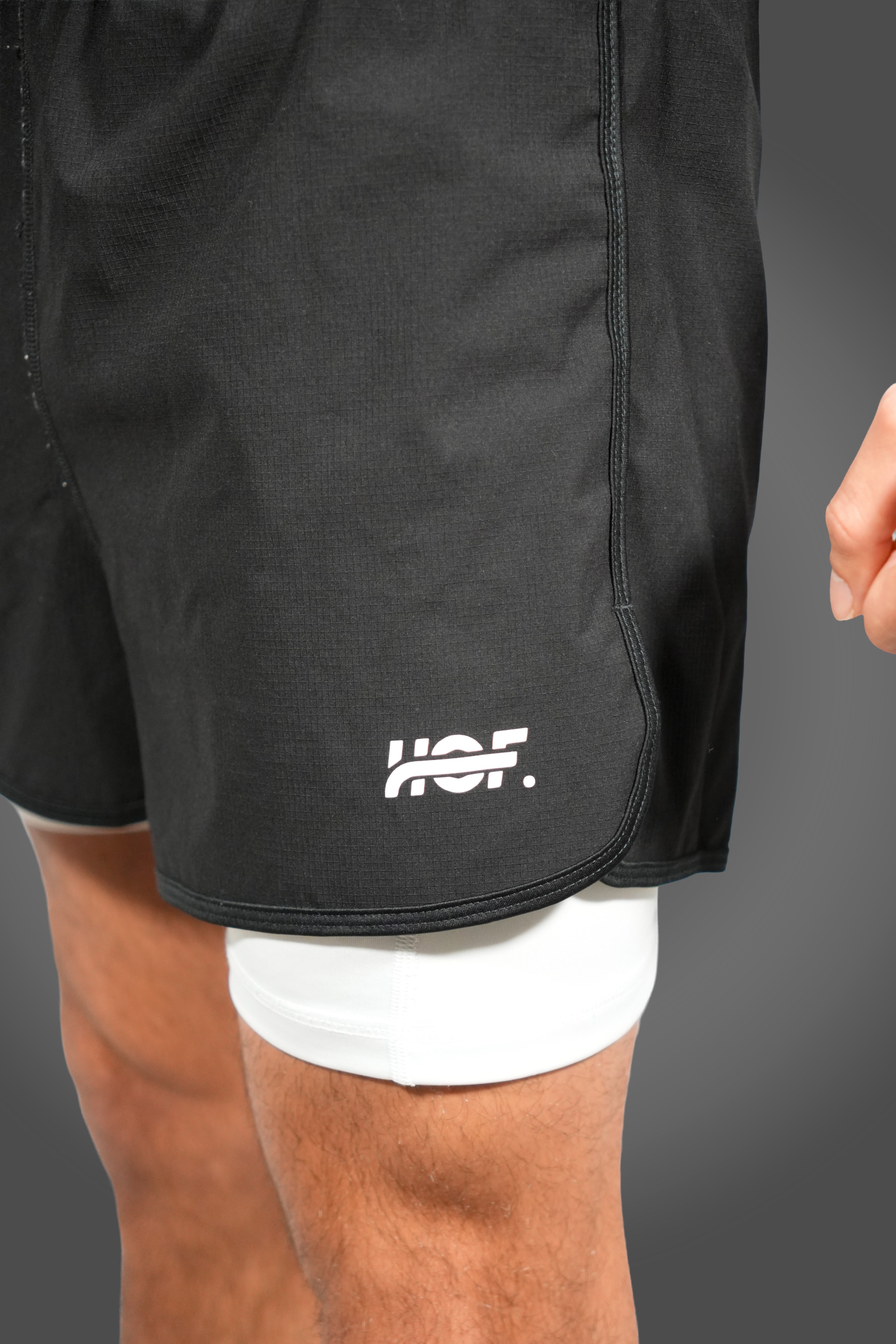 Split Decision - Performance 2-in-1 Pants Black-White