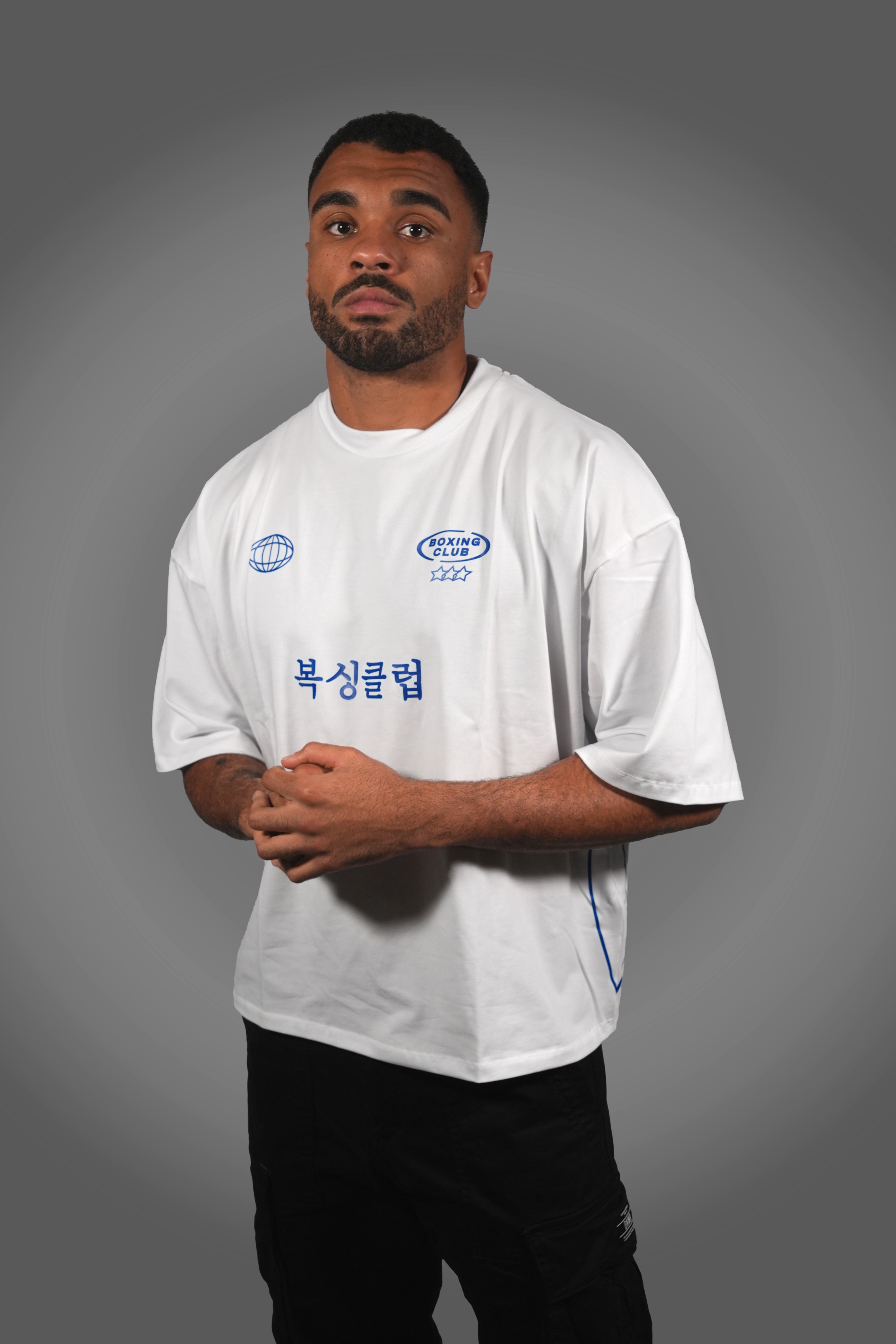 International Boxing Club - White-Blue Tee