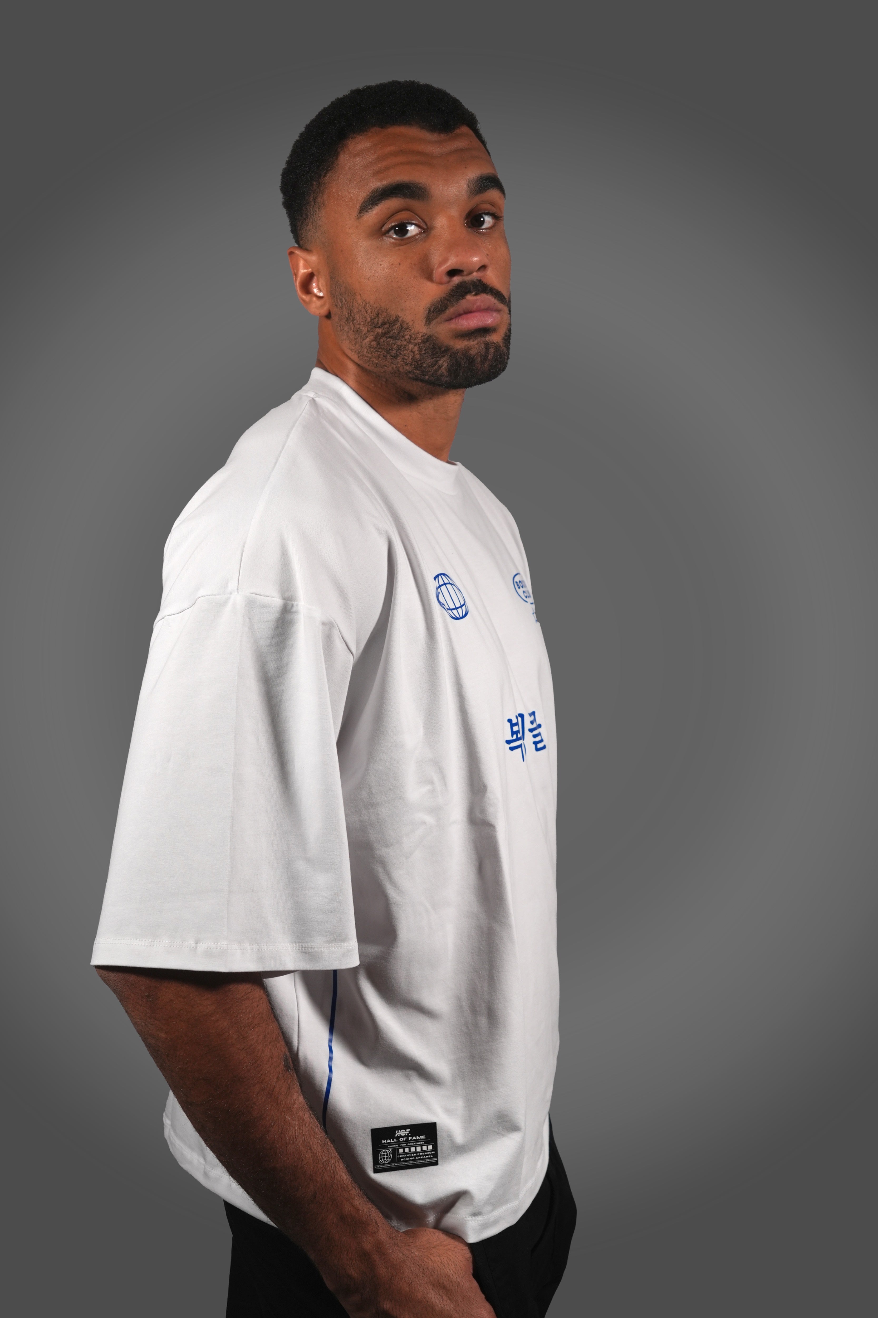 International Boxing Club - White-Blue Tee