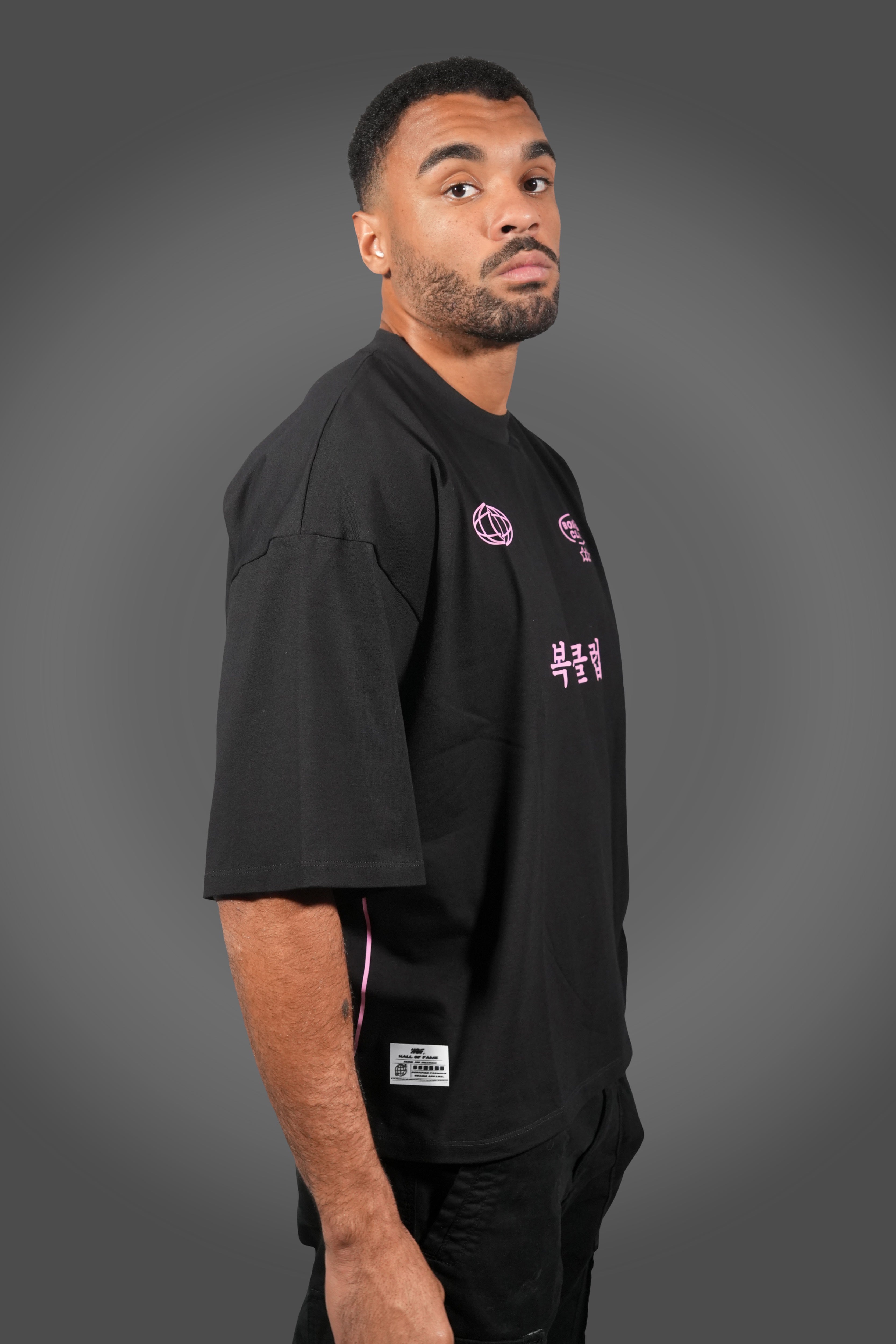 International Boxing Club - Camiseta Negra & Rosa