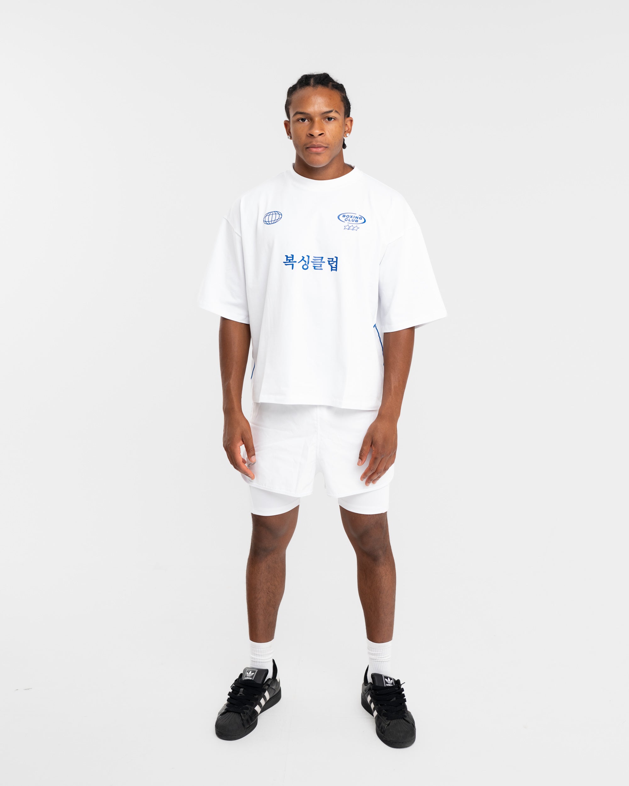 International Boxing Club - White-Blue Tee