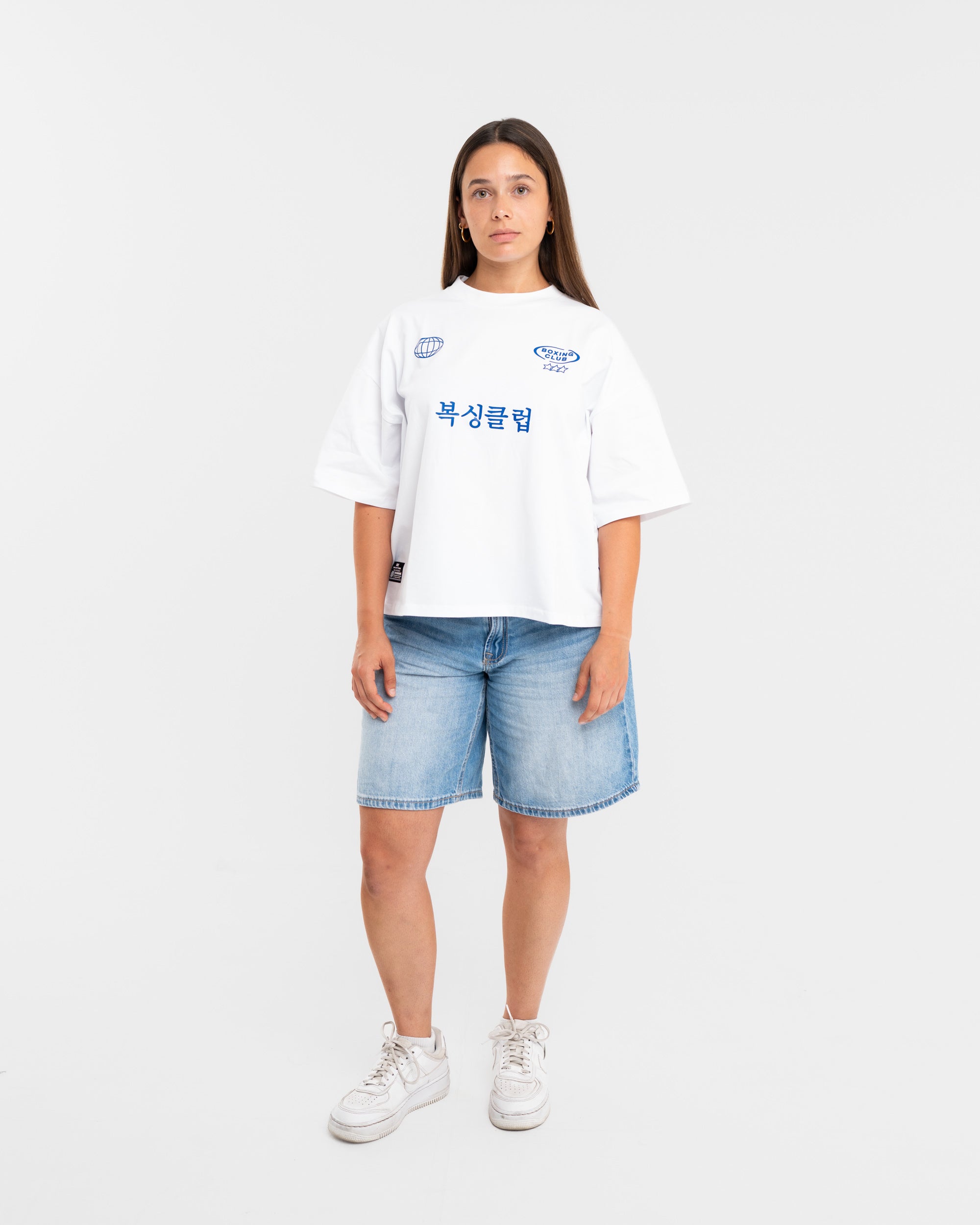 International Boxing Club - White-Blue Tee