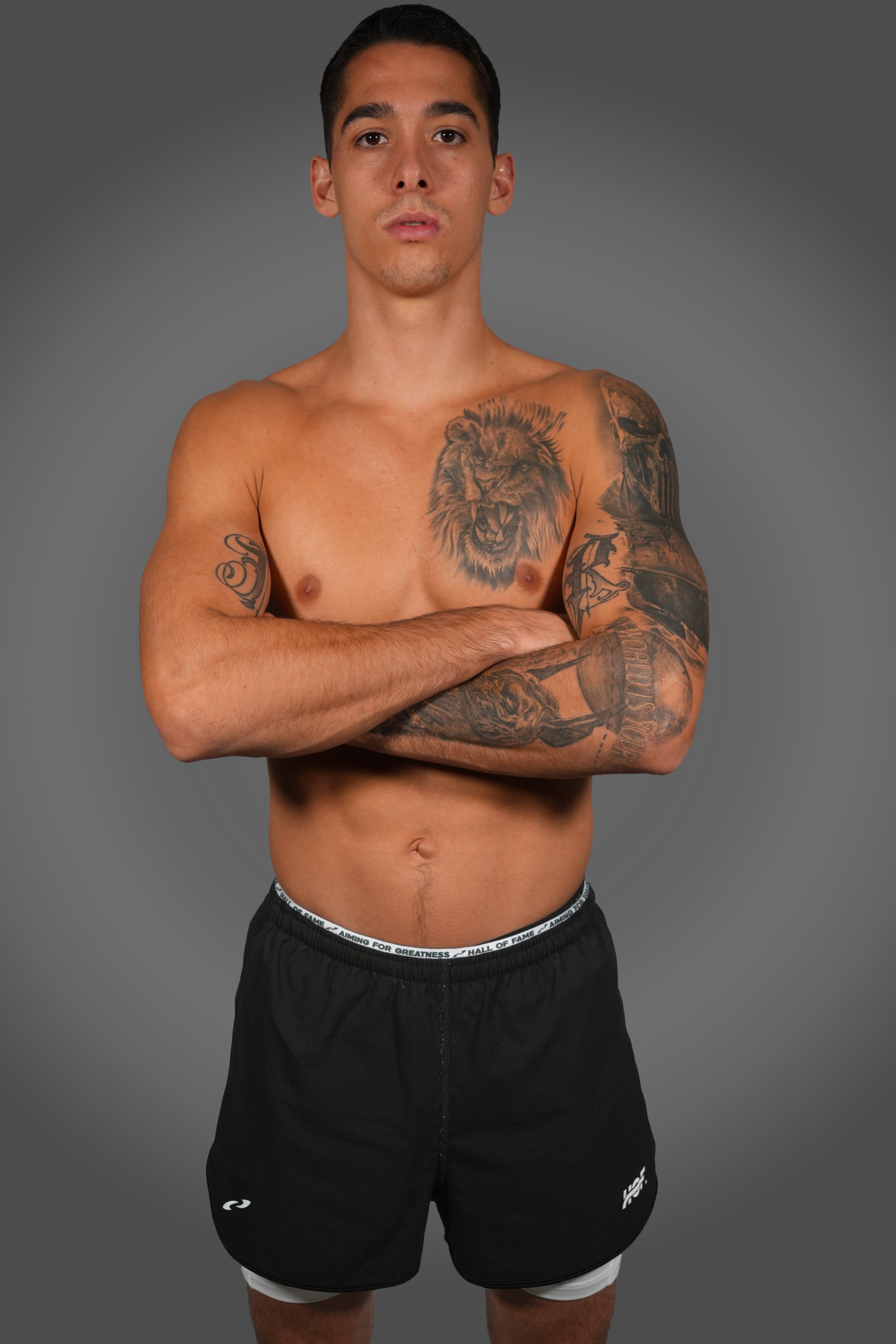 Split Decision - Performance 2-in-1 Pants Black-White