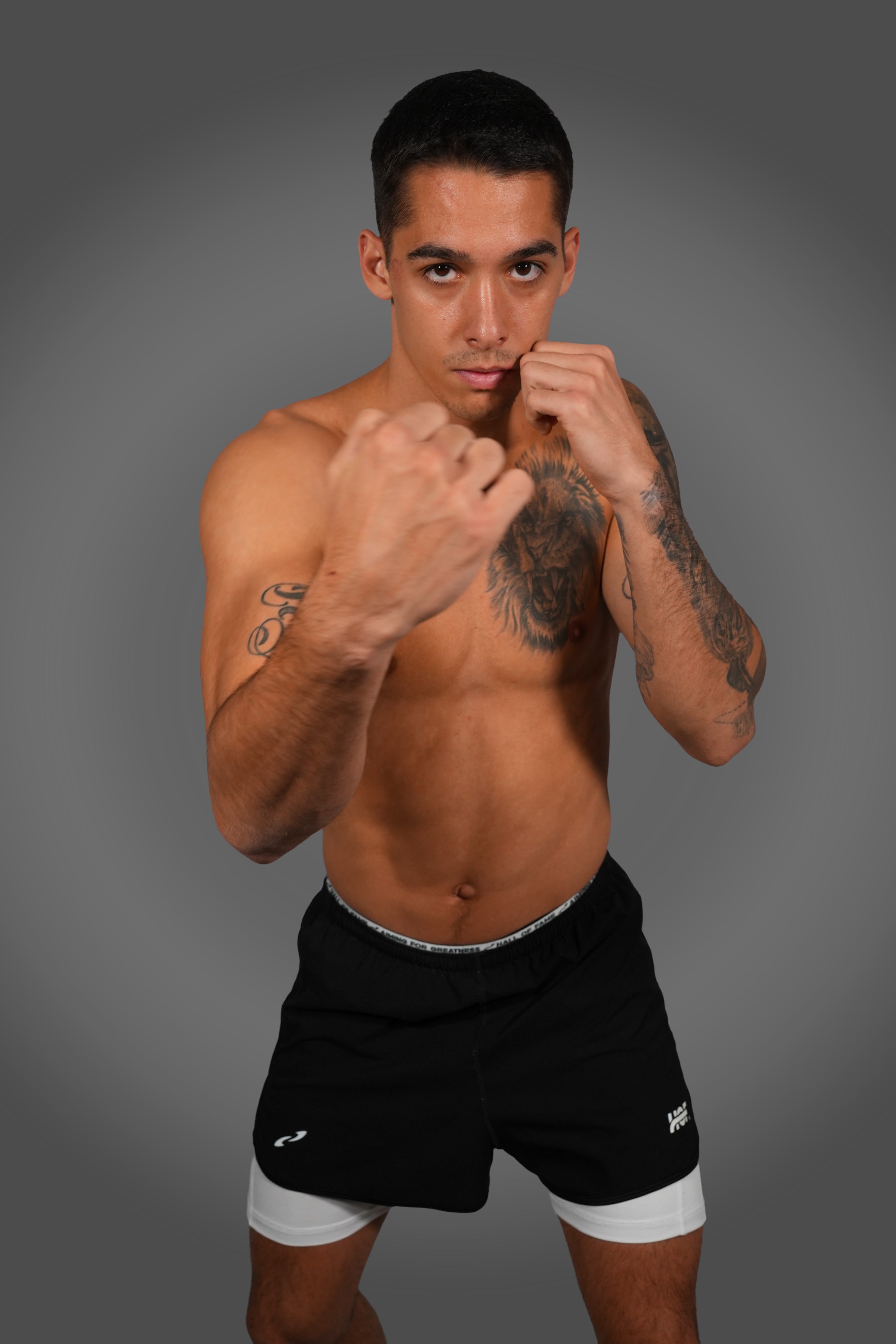 Split Decision - Performance 2-in-1 Pants Black-White