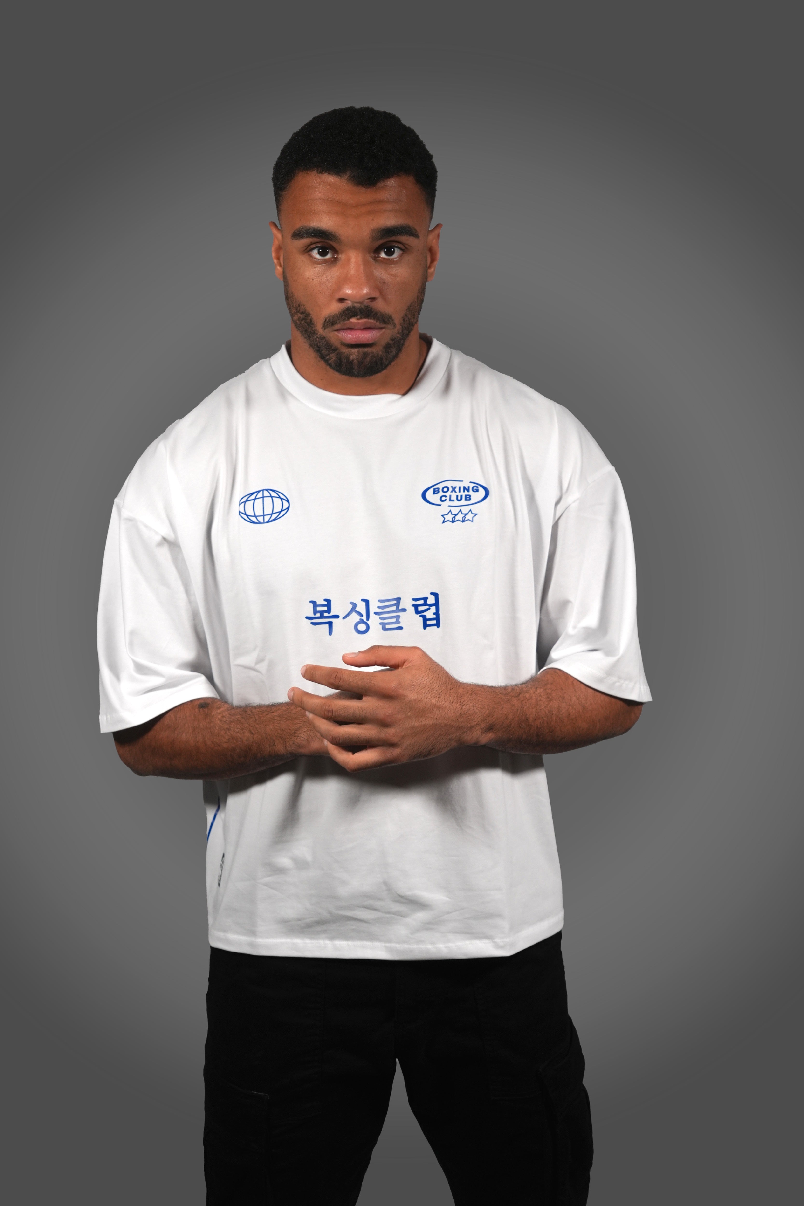 International Boxing Club - White-Blue Tee