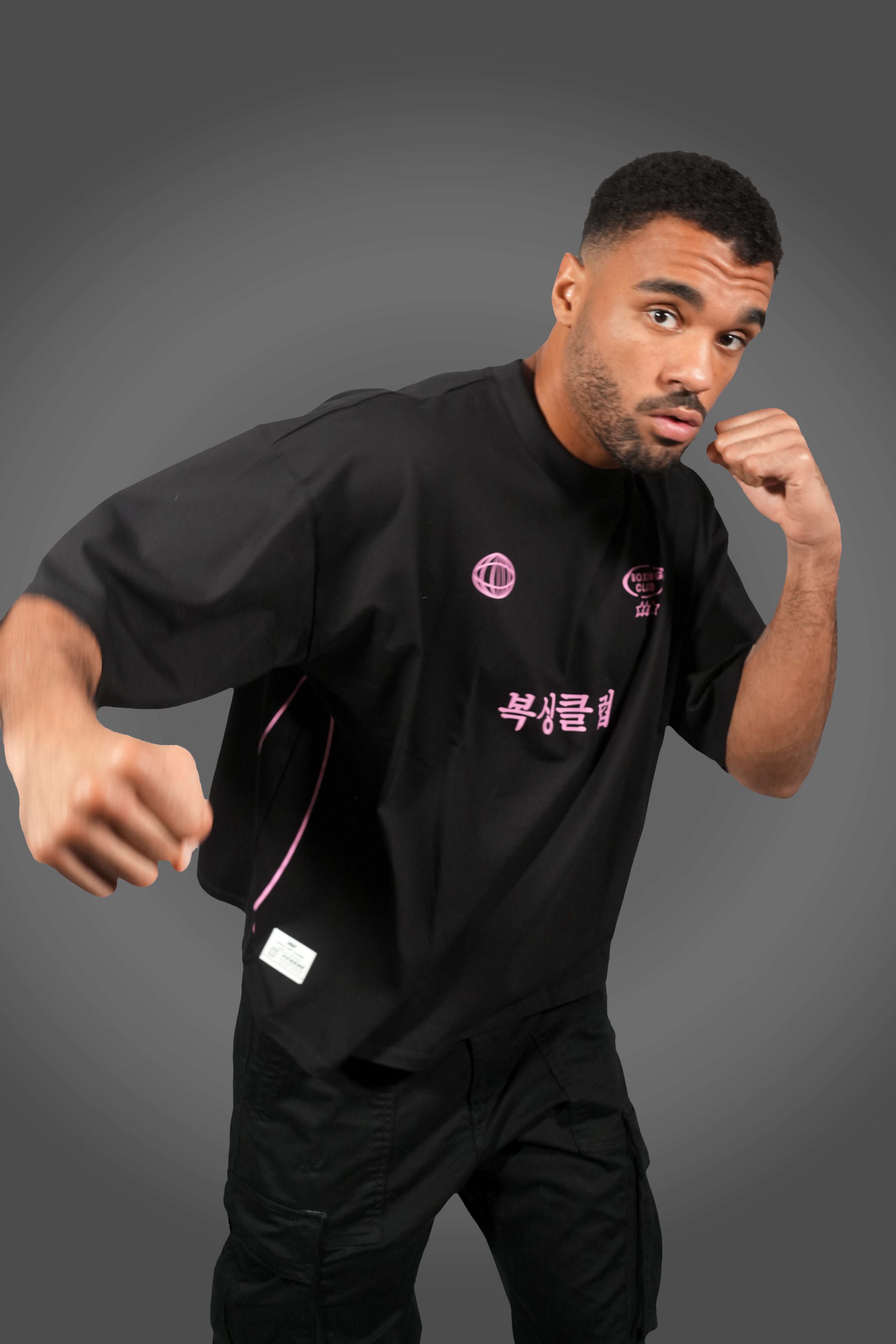 International Boxing Club - Camiseta Negra & Rosa