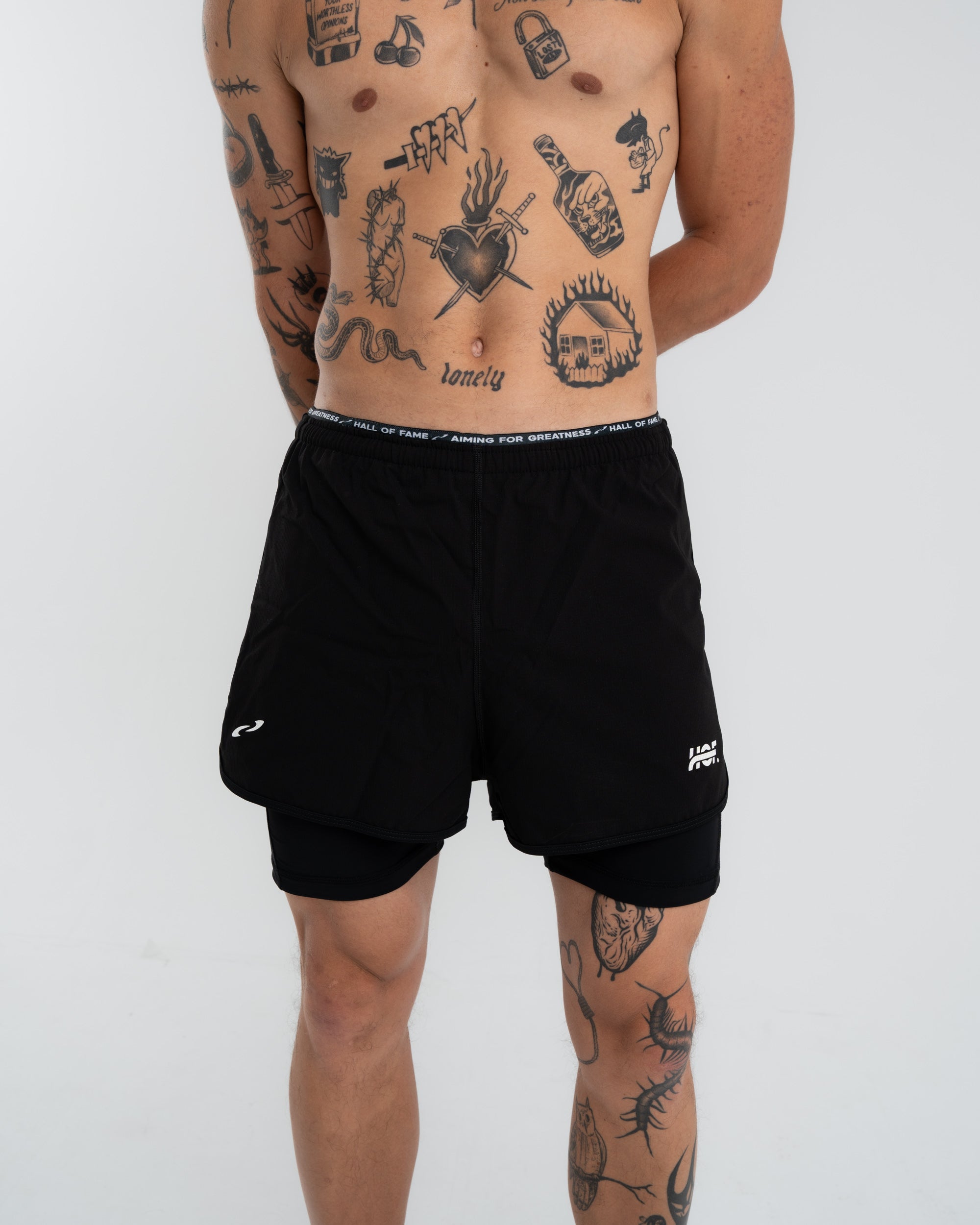 Contender - Performance 2-in-1 Pants Full Black