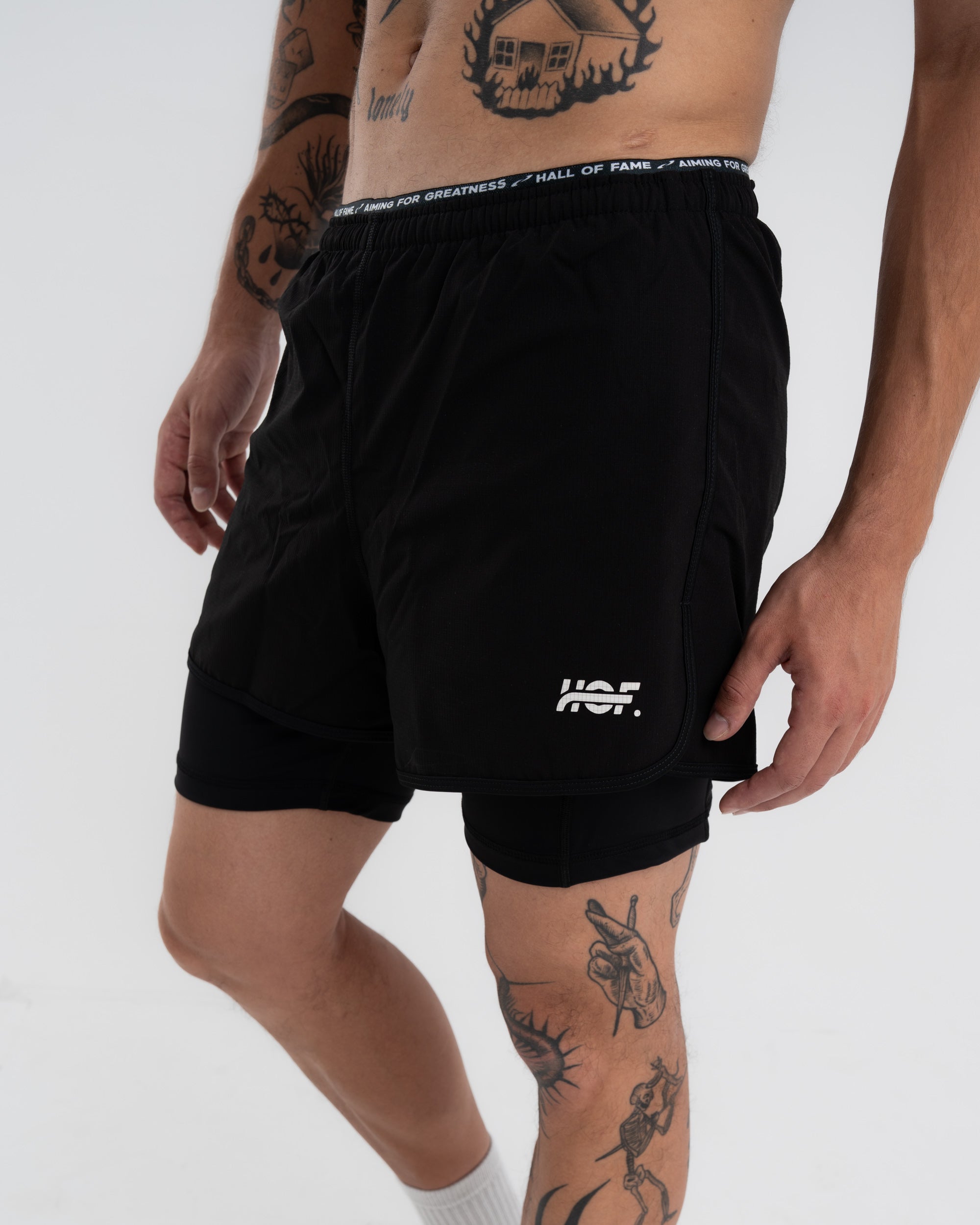 Contender - Performance 2-in-1 Pants Full Black