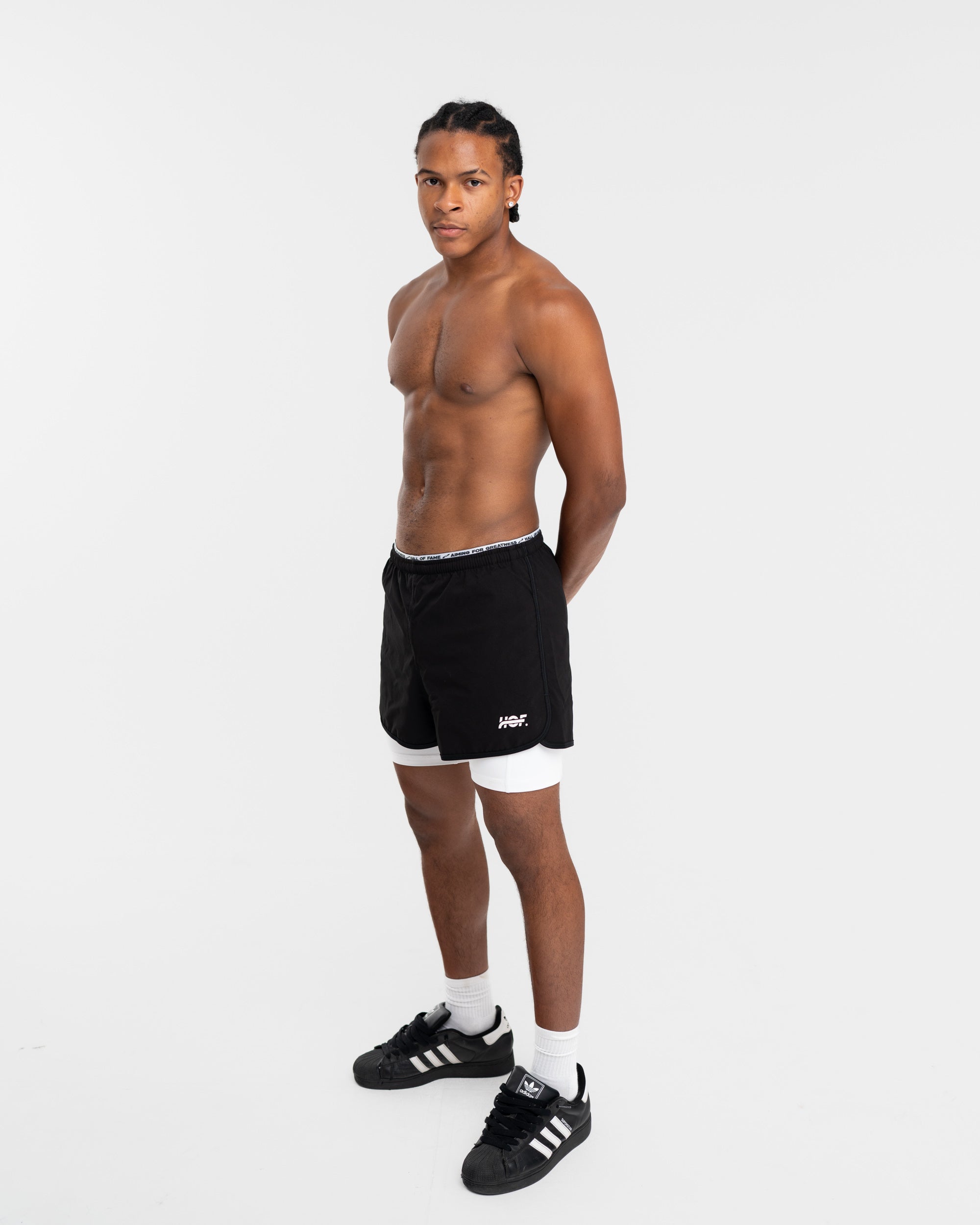 Split Decision - Performance 2-in-1 Pants Black-White