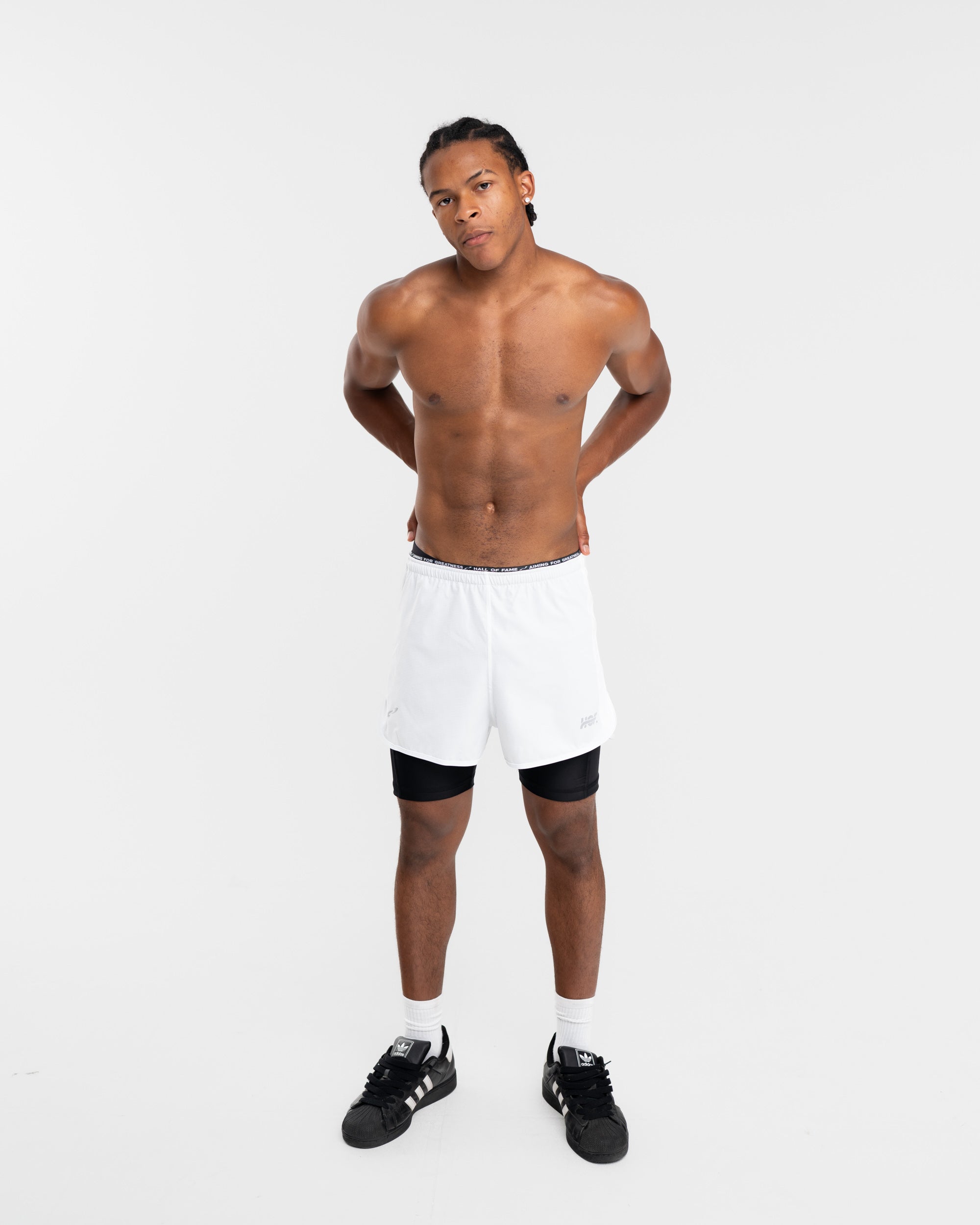 Split Decision - Performance 2-in-1 Pants White-Black